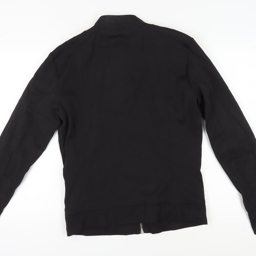 Zara Men's Black Motorcycle Jacket - Size M