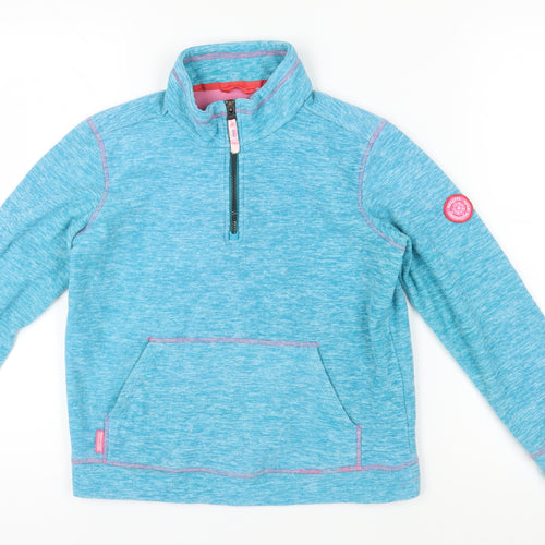 Regatta Girls Blue 1/4 Zip Sweatshirt, 11-12 Years, Casual Wear