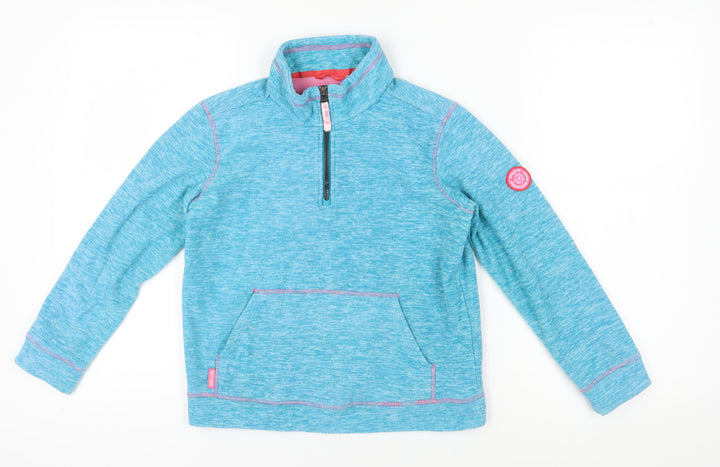 Regatta Girls Blue 1/4 Zip Sweatshirt, 11-12 Years, Casual Wear