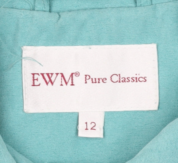 EWM Women's Blue Mid-Length Jacket Size 12