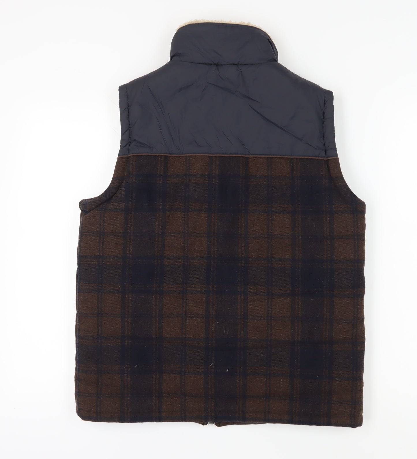 Penguin Men's Brown Plaid Puffer Waistcoat M