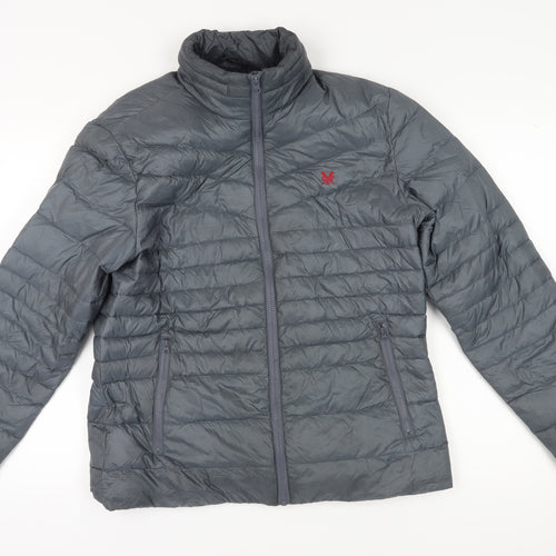 Crew Clothing Co. Men's Grey Puffer Jacket - Large