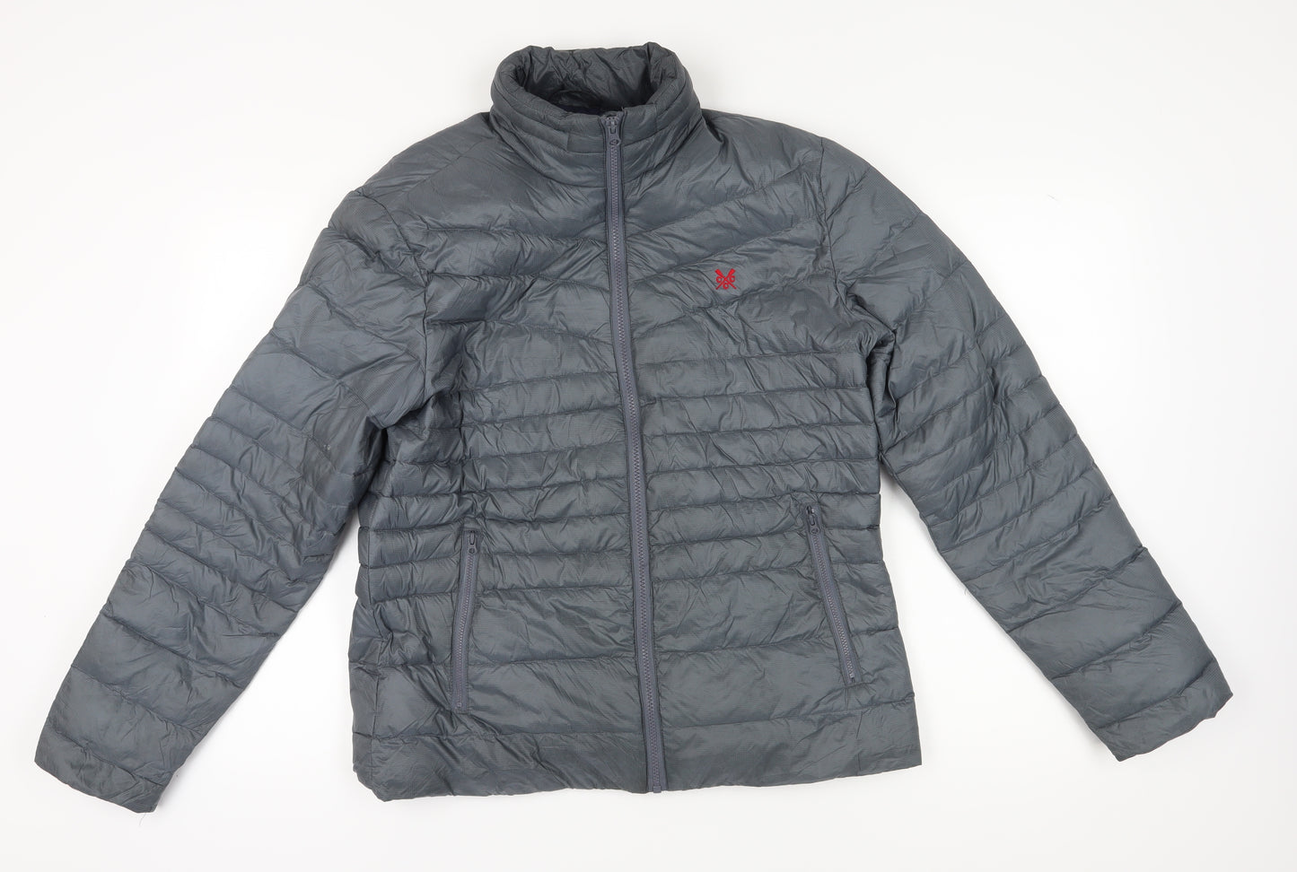 Crew Clothing Co. Men's Grey Puffer Jacket - Large