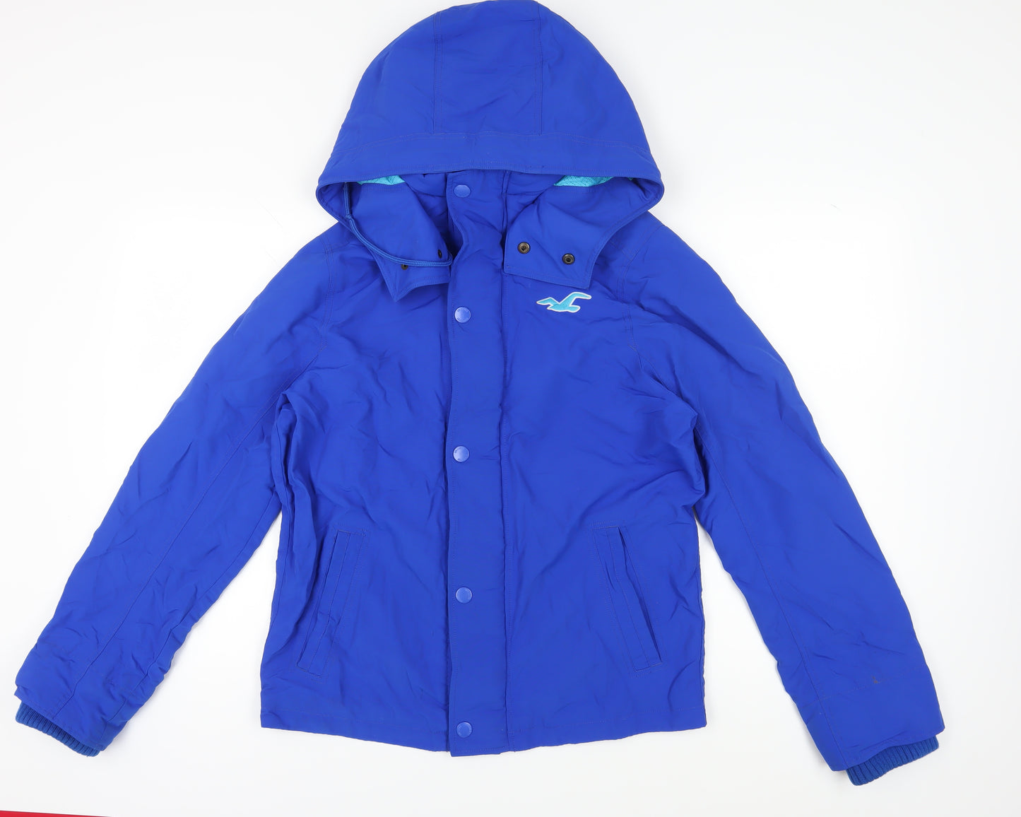 Hollister Blue Men's Hooded Jacket L Casual