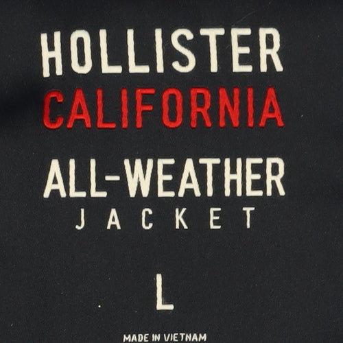 Hollister Blue Men's Hooded Jacket L Casual