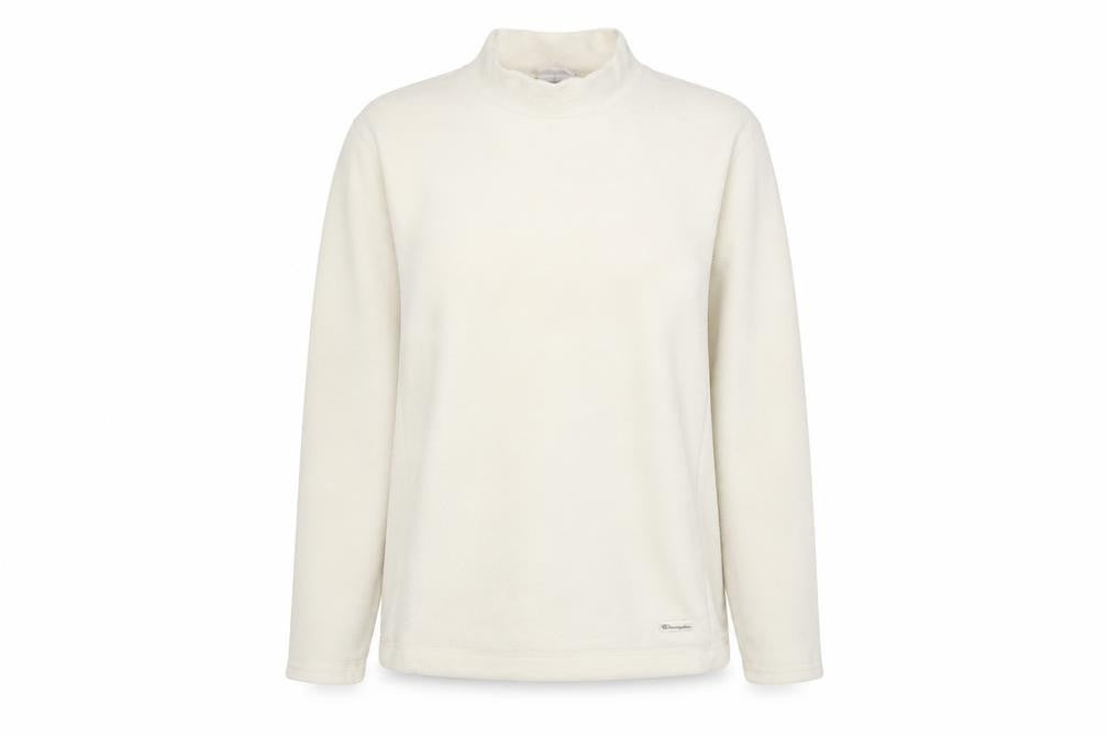 Front view of Champion Women's Ivory Pullover Sweatshirt, size L