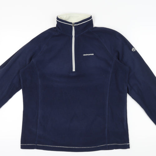 Craghoppers Women's Blue Fleece Henley Sweatshirt Size 14