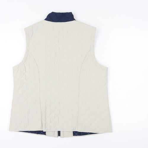 Marks and Spencer Women's Beige Quilted Waistcoat, Size 16