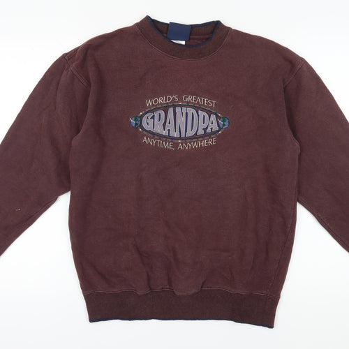 Men's M&C Sportswear Brown Pullover Graphic Sweatshirt, M