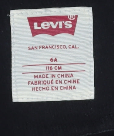 Levi's Boys' Black Pullover Hoodie, Size 6 Years