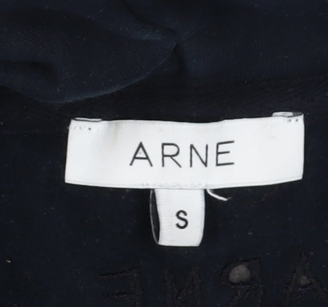 ARNE Men’s Black S Pullover Hoodie - Cotton Jersey