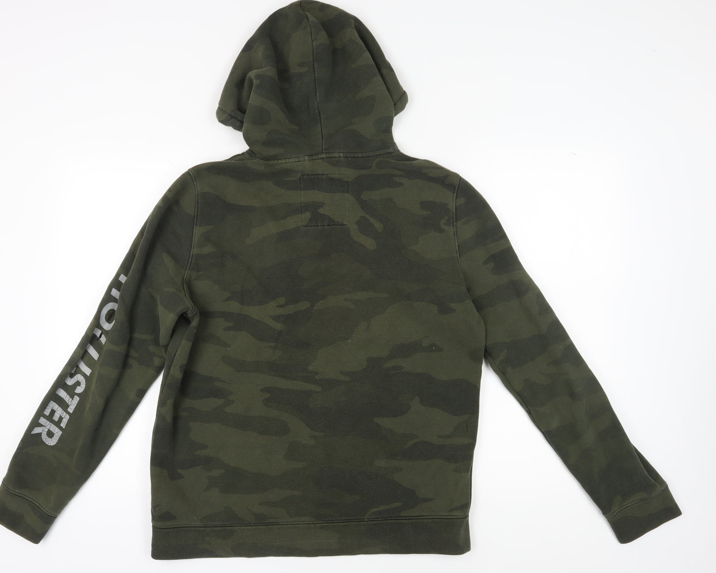 Hollister Men’s Green Camo Hoodie M Pullover Style