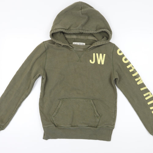 Jack Wills Women's Green Hoodie Size 10 Pullover