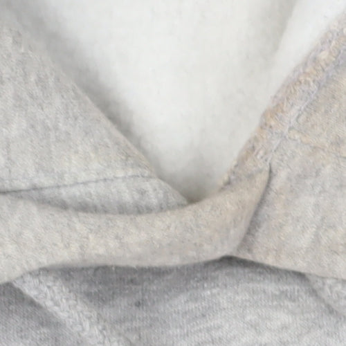 M KING Men's Grey Hoodie L - Embroidered Pullover