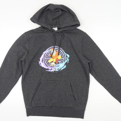 Avatar Men's Grey Hoodie Medium Pullover Anime Graphic