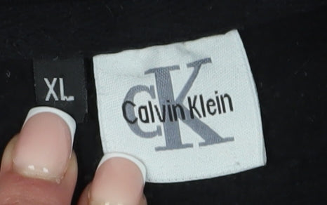 Calvin Klein Unisex Black XL Pullover Logo Hoodie