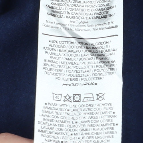 Nike Men's Blue Pullover Hoodie - Medium