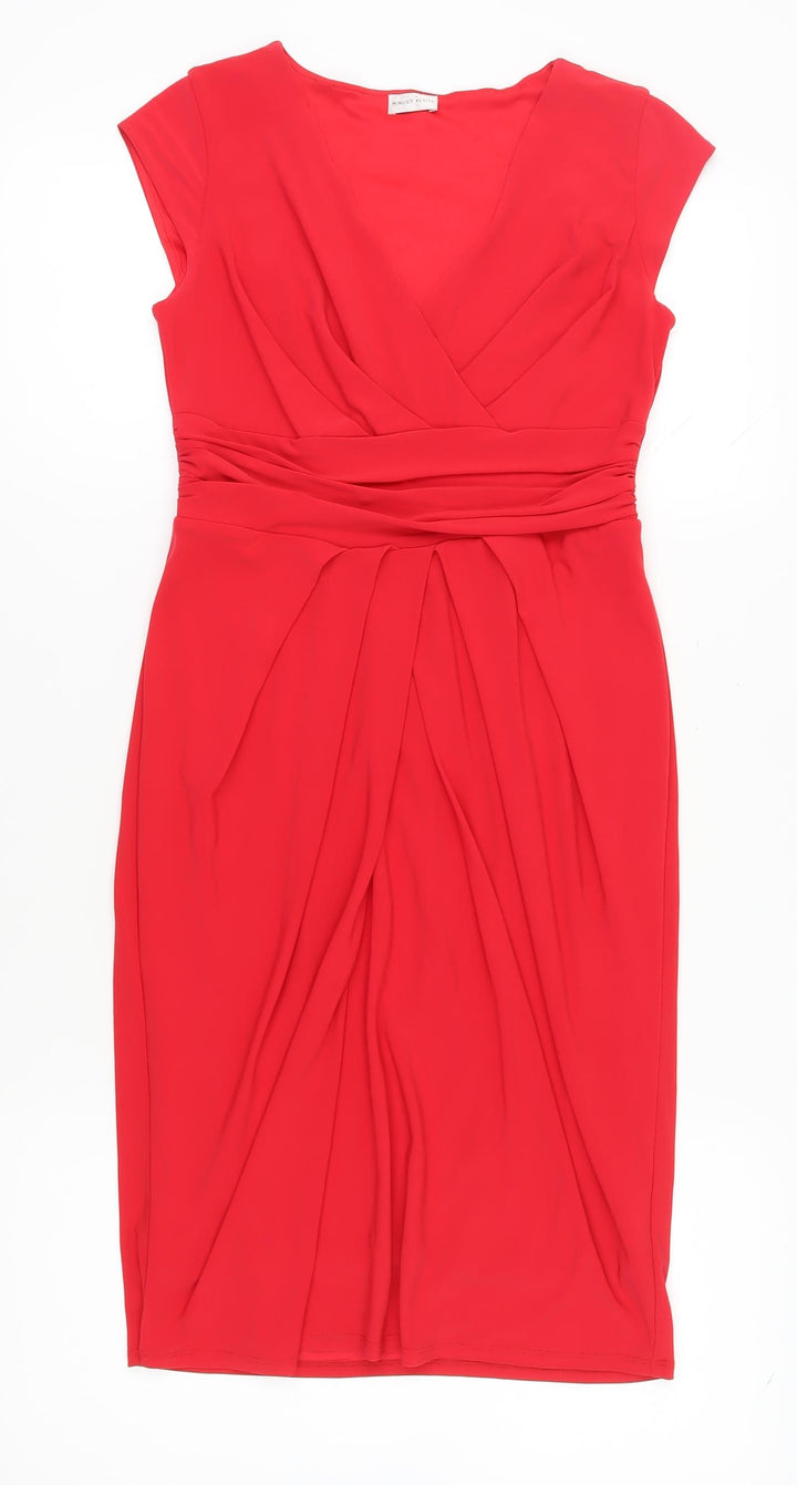 Minuet Petite Women's Red Sheath Dress, Size 8