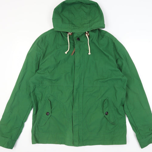 Burton Menswear Men's Green Cotton Parka Jacket XL