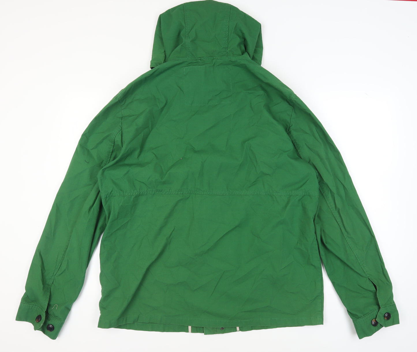 Burton Menswear Men's Green Cotton Parka Jacket XL