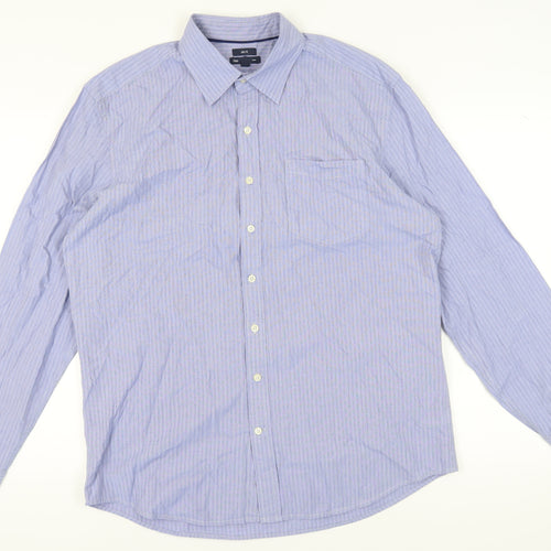 Gap Men's Blue Slim Fit Striped Shirt XL
