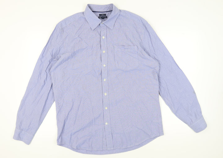 Gap Men's Blue Slim Fit Striped Shirt XL