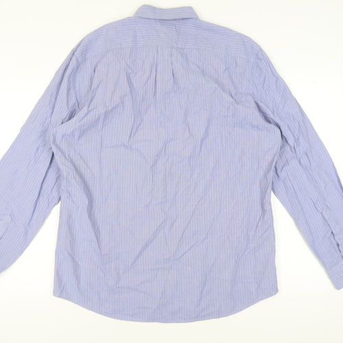 Gap Men's Blue Slim Fit Striped Shirt XL