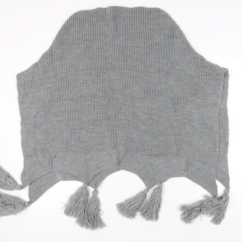 Vince Camuto Women's Grey Cape, One Size, Lightweight Tasselled