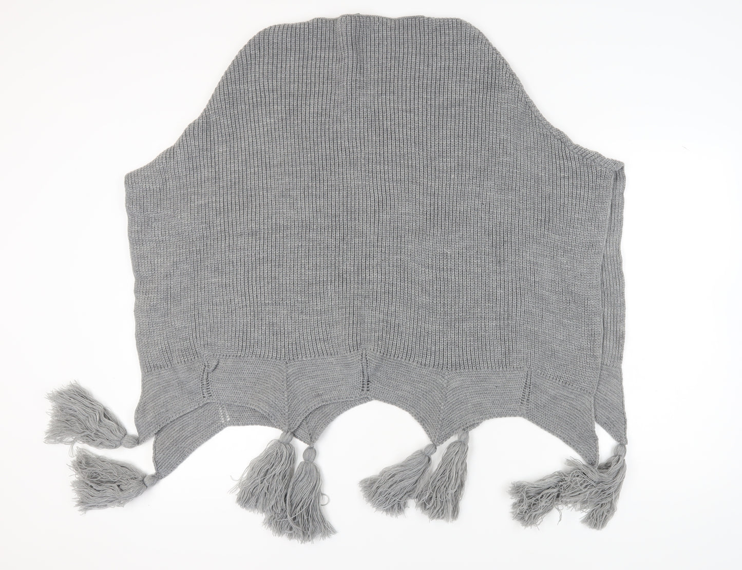 Vince Camuto Women's Grey Cape, One Size, Lightweight Tasselled