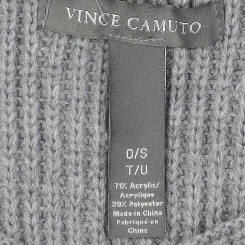 Vince Camuto Women's Grey Cape, One Size, Lightweight Tasselled
