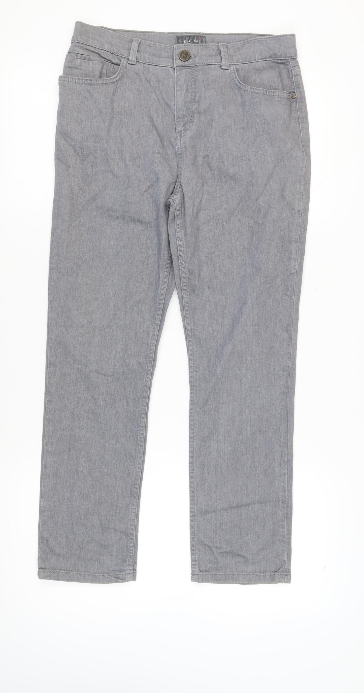 Marks & Spencer Women's Grey Straight Jeans Size 12