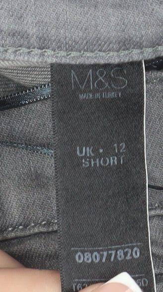 Marks & Spencer Women's Grey Straight Jeans Size 12