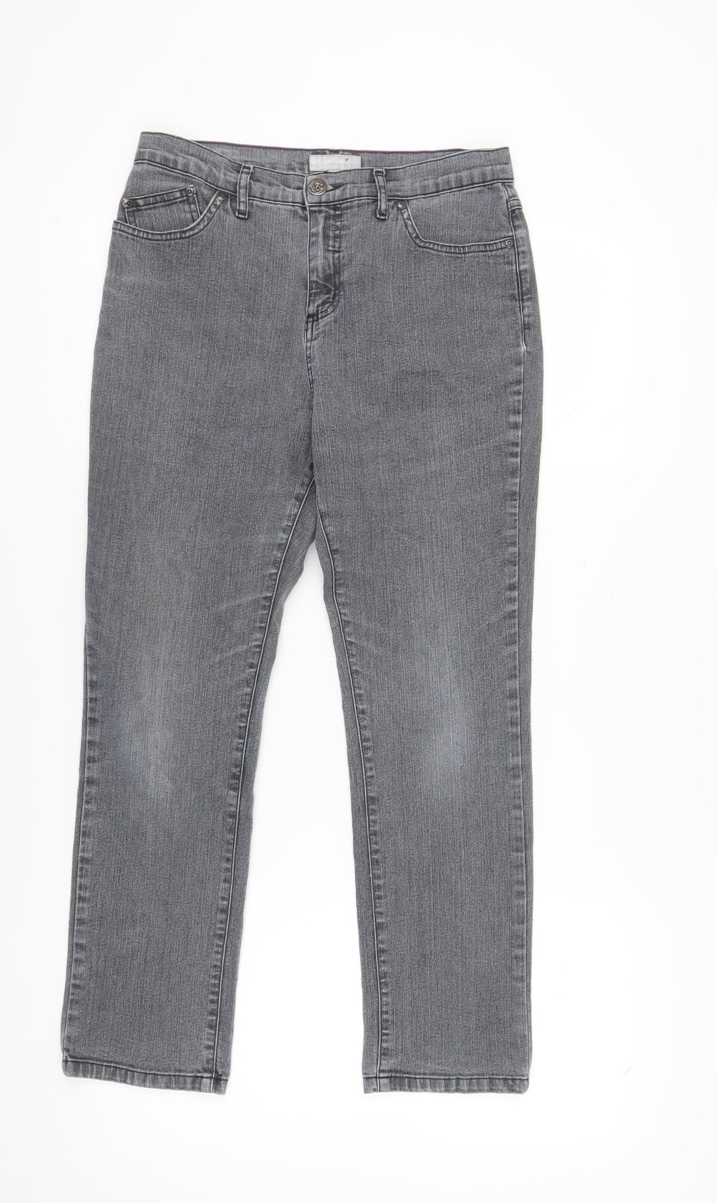 Marks and Spencer Women's Grey Straight Jeans Size 12