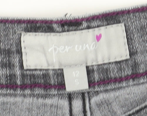 Marks and Spencer Women's Grey Straight Jeans Size 12