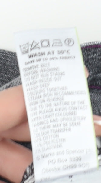 Marks and Spencer Women's Grey Straight Jeans Size 12