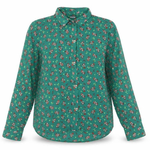 Mickey Green Button-Up Shirt, Size 16, Women's Casual Wear