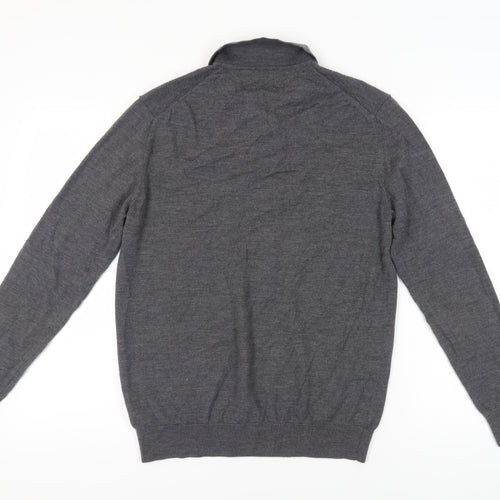 Next Men's Grey Collared Pullover Jumper - L