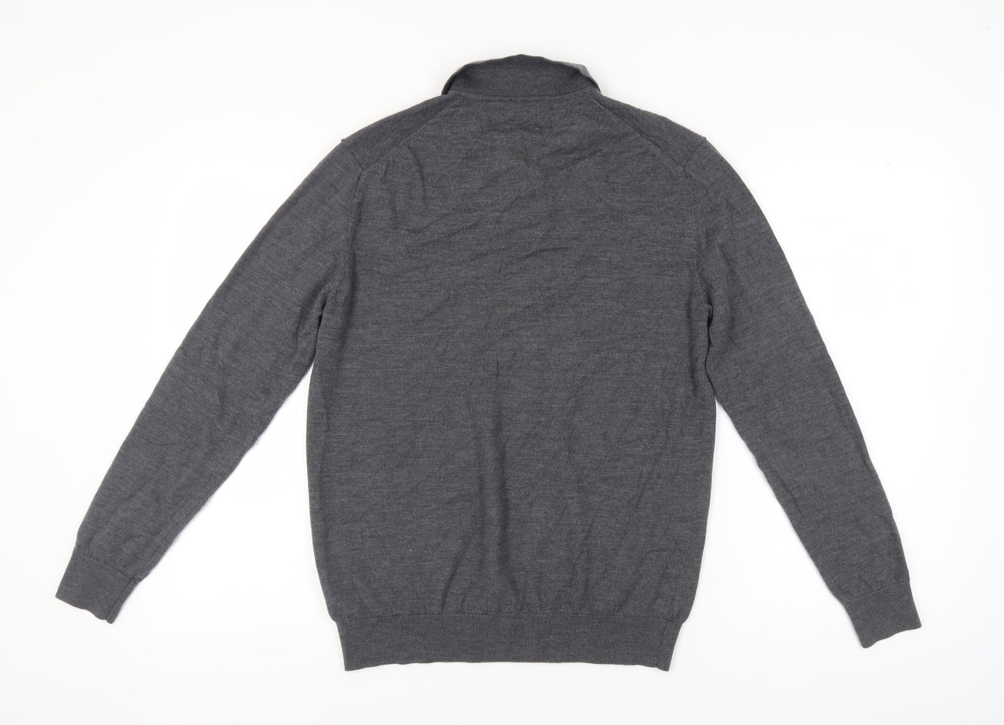 Next Men's Grey Collared Pullover Jumper - L
