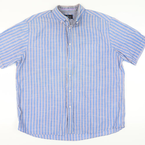 Marks and Spencer Men's Blue Striped XL Shirt