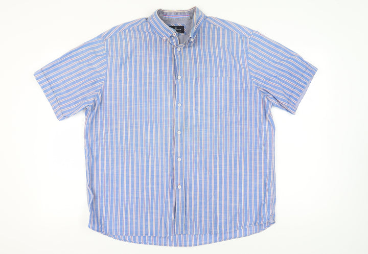 Marks and Spencer Men's Blue Striped XL Shirt