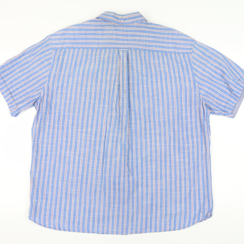 Marks and Spencer Men's Blue Striped XL Shirt