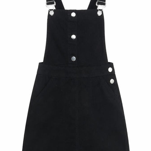 H&M Women Black Pinafore Dress Size 8 Casual