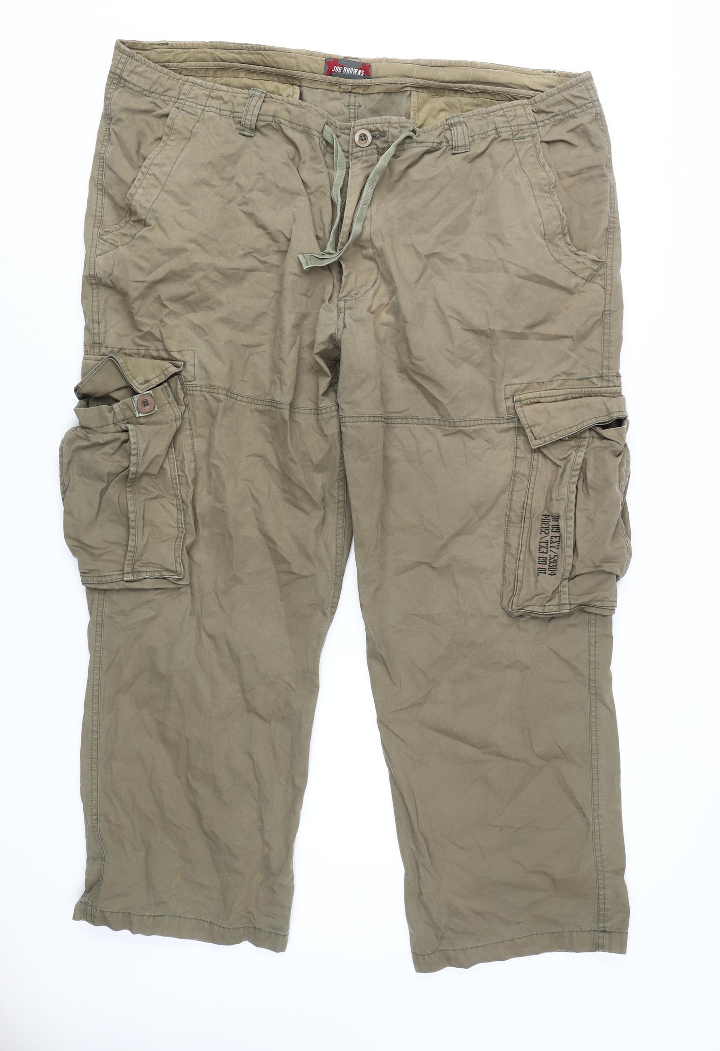 Joe Browns Men's Beige Cargo Trousers - Size 48