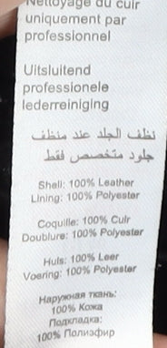 New Look Black Leather Motorcycle Jacket Women Size 12