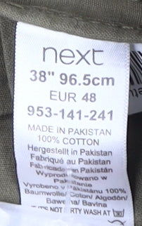 Next Men's Green Cargo Shorts 38 Regular Fit