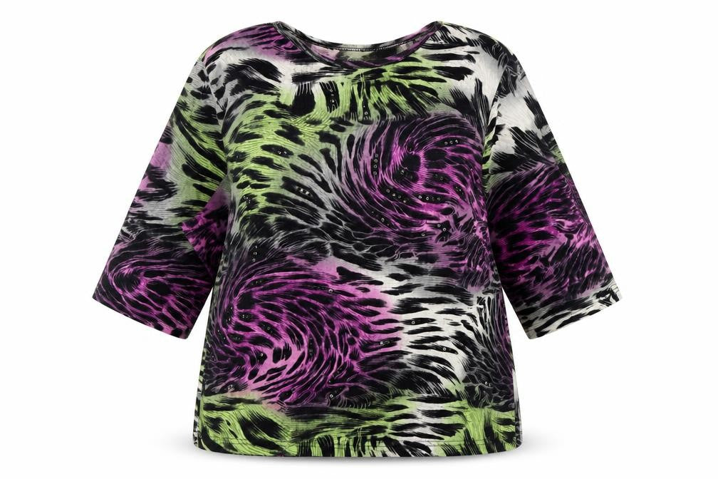 Artscapes Women's Multicoloured Animal Print XL T-Shirt