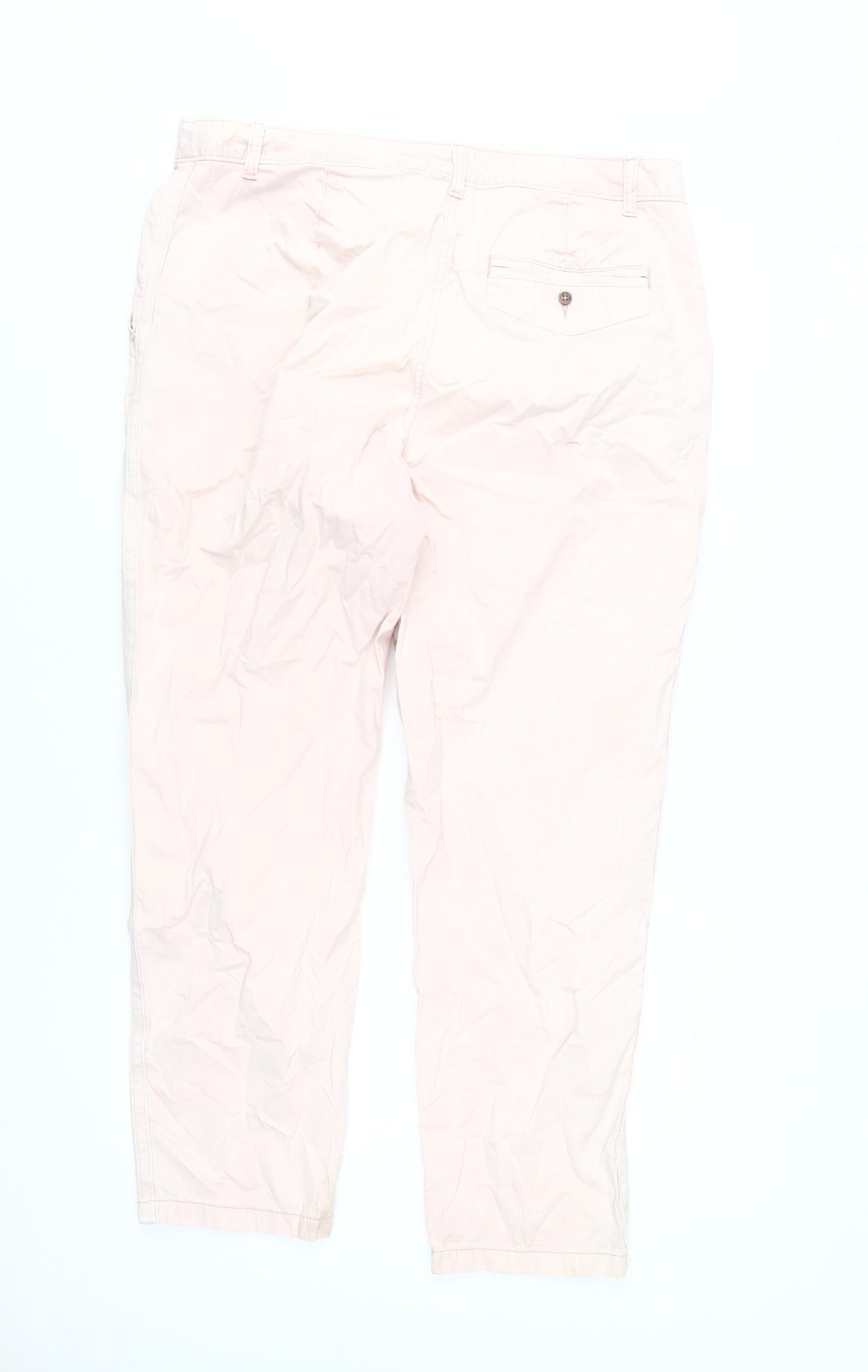 Marks and Spencer Womens Ivory Chino Trousers Size 16