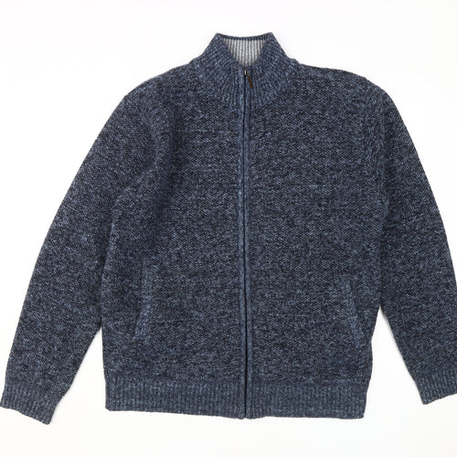 Charles Norton Men's Blue Full Zip Jumper, L