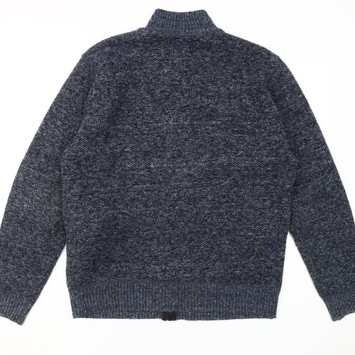 Charles Norton Men's Blue Full Zip Jumper, L