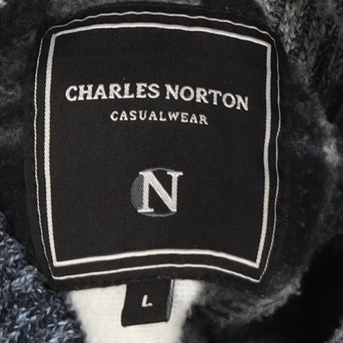 Charles Norton Men's Blue Full Zip Jumper, L